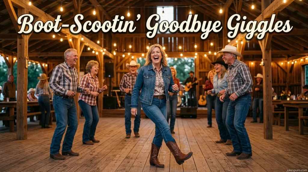 Boot-Scootin’ Goodbye Giggles