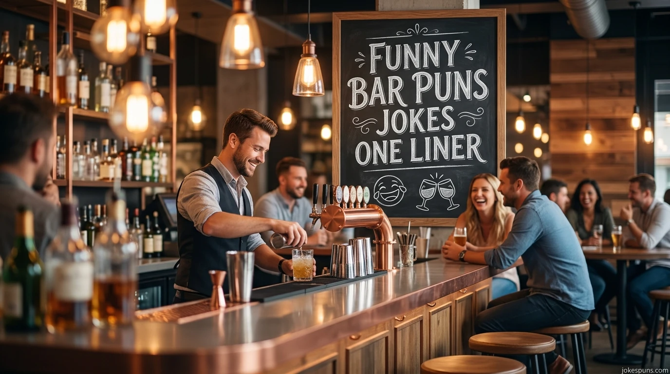 Funny Bar Puns Jokes One Liner