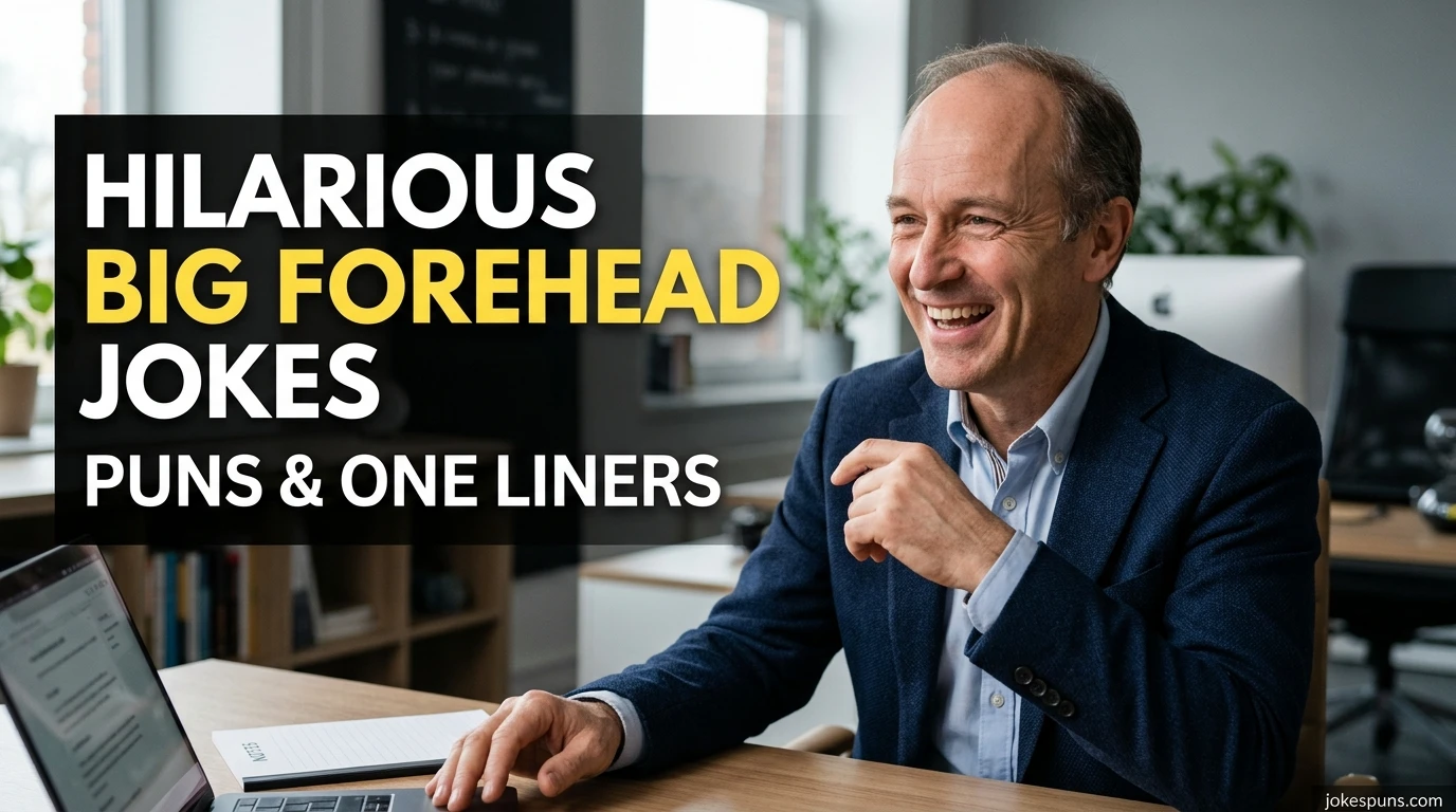 Hilarious Big Forehead Jokes Puns One Liner