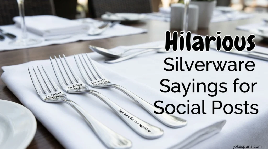 Hilarious Silverware Sayings for Social Posts