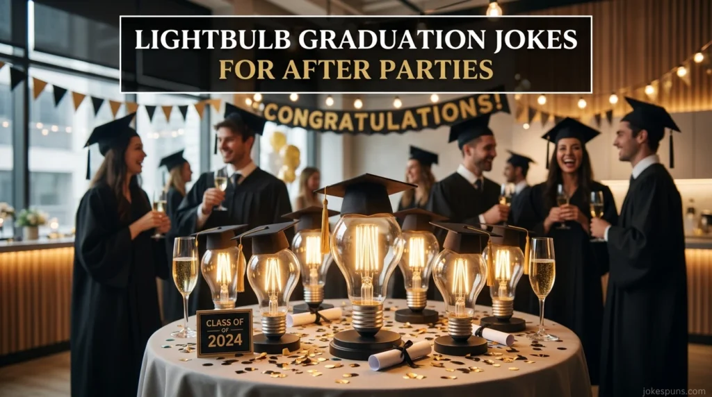 Lightbulb Graduation Jokes for After Parties