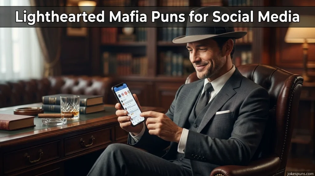 Lighthearted Mafia Puns for Social Media