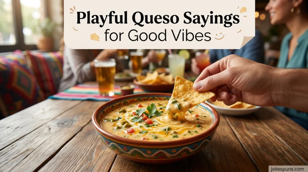 Playful Queso Sayings for Good Vibes