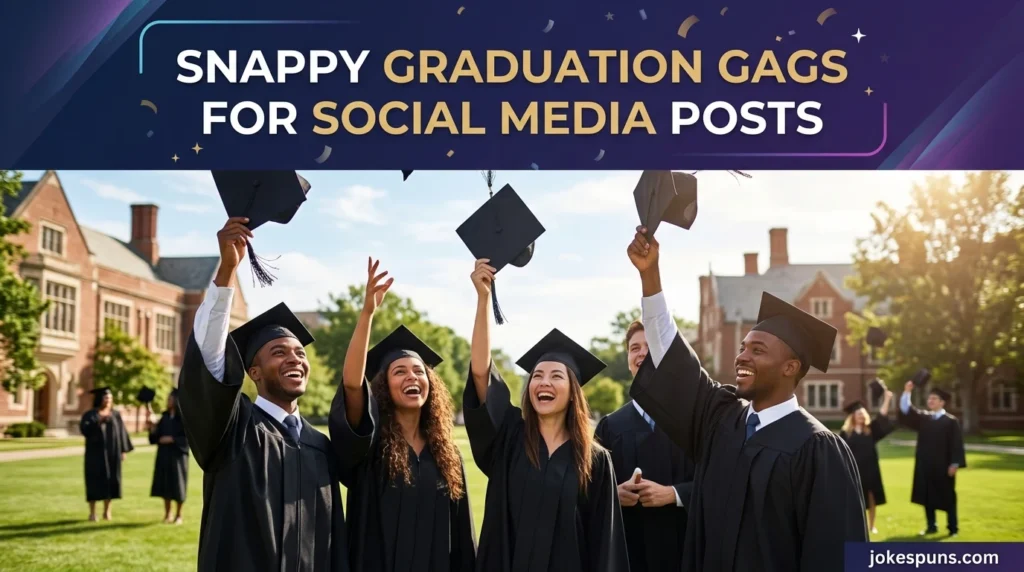 Snappy Graduation Gags for Social Media Posts