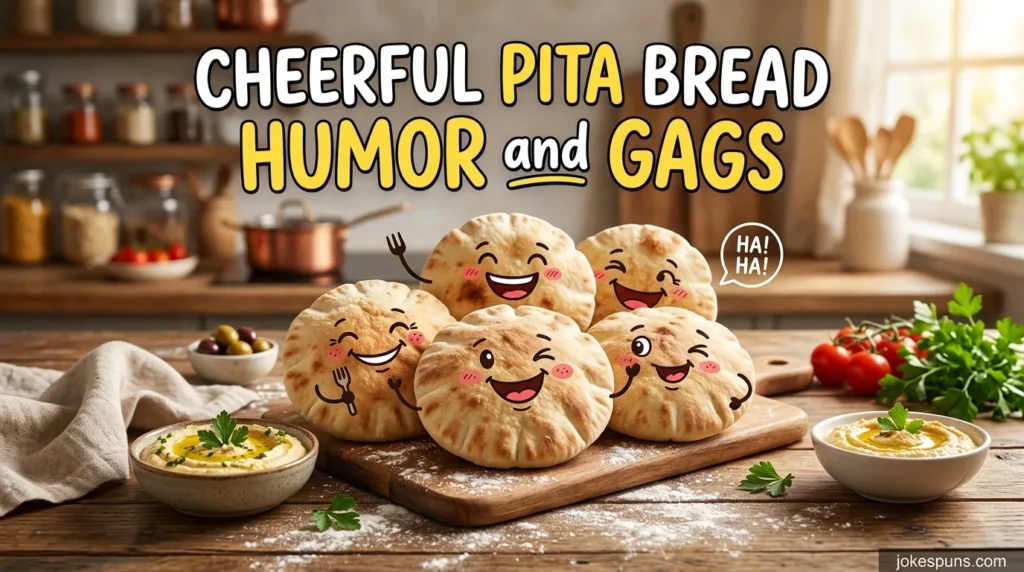 Cheerful Pita Bread Humor and Gags