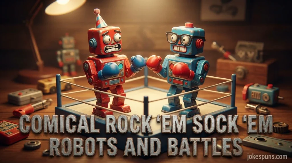 Comical Rock 'Em Sock 'Em Robots and Battles