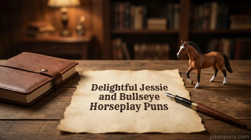 Delightful Jessie and Bullseye Horseplay Puns