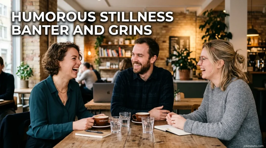 Humorous Stillness Banter and Grins