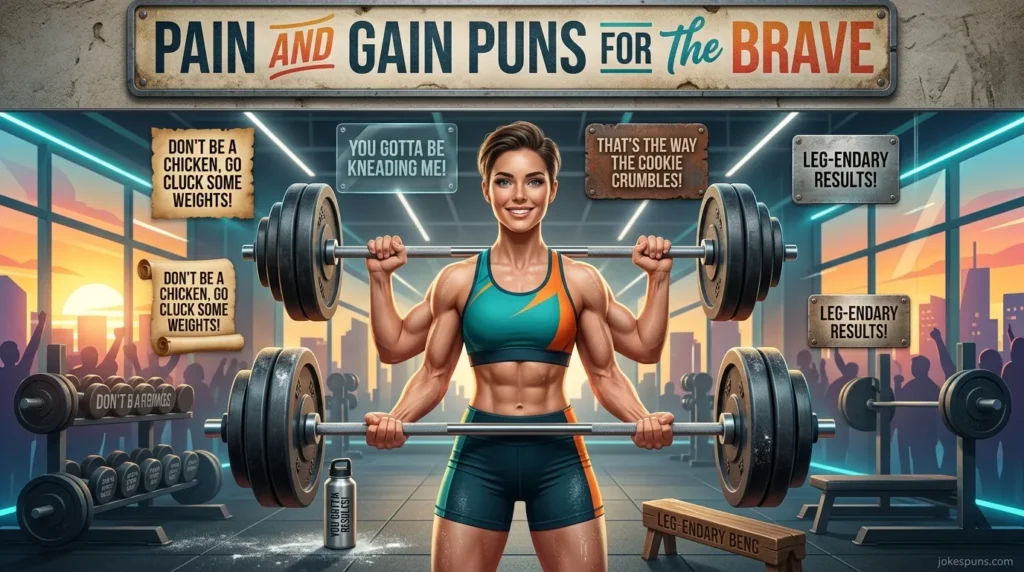 Pain and Gain Puns for the Brave