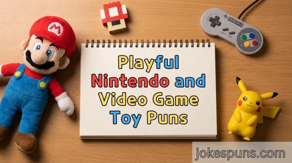 Playful Nintendo and Video Game Toy Puns