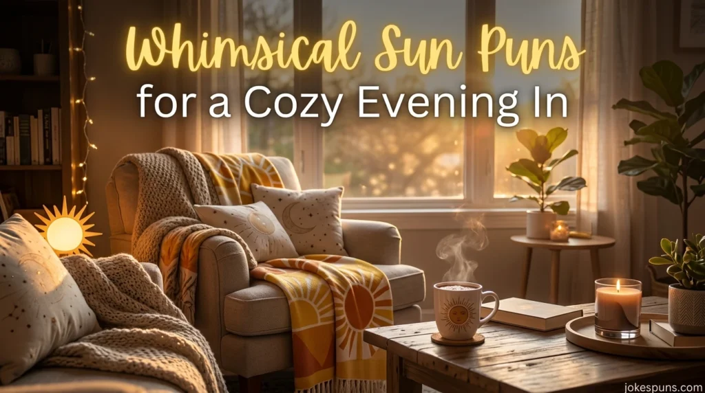 Whimsical Sun Puns for a Cozy Evening In