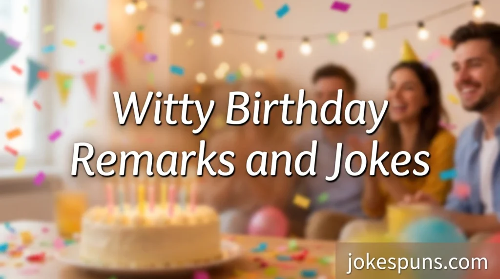 Witty Birthday Remarks and Jokes