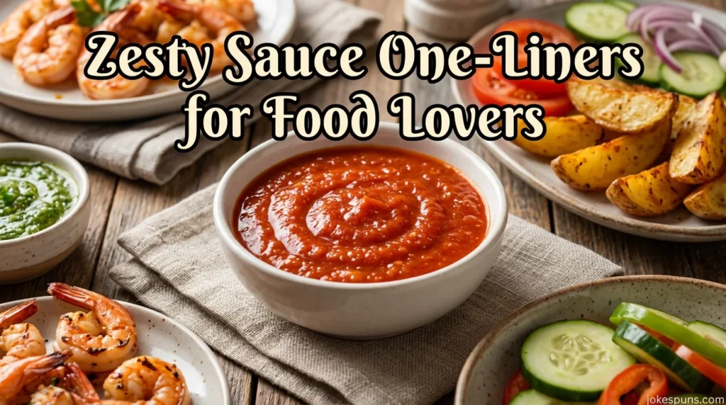 Zesty Sauce One-Liners for Food Lovers