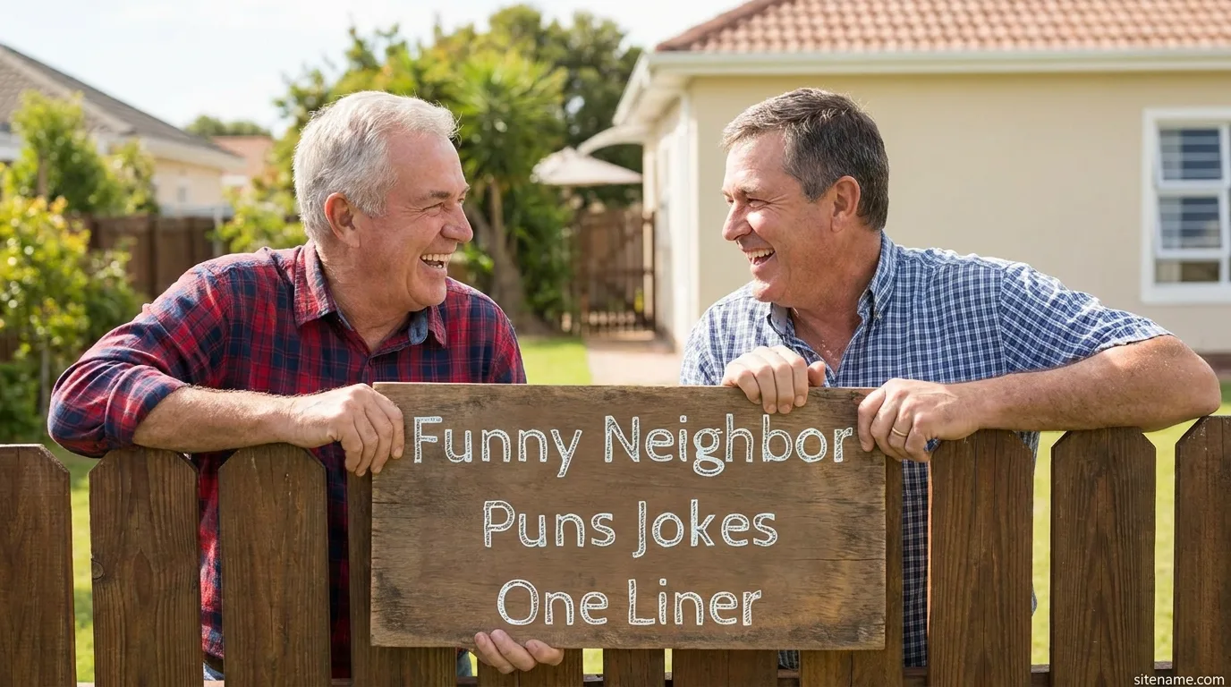 Funny Neighbor Puns Jokes One Liner