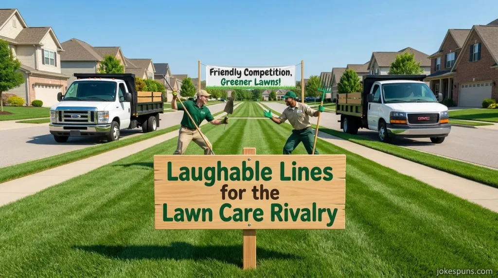 Laughable Lines for the Lawn Care Rivalry